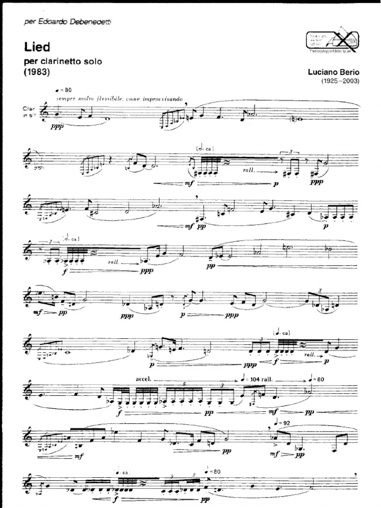 berio sequenza clarinet